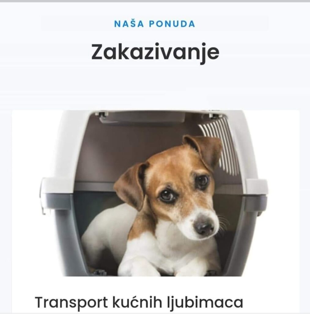 Transport kućnih ljubimaca Lazarevac